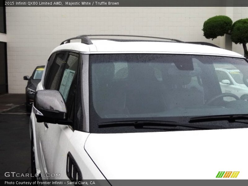 Majestic White / Truffle Brown 2015 Infiniti QX80 Limited AWD