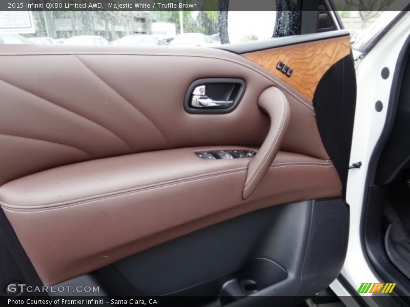Majestic White / Truffle Brown 2015 Infiniti QX80 Limited AWD
