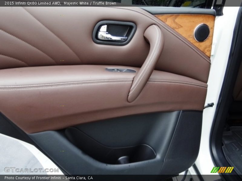 Majestic White / Truffle Brown 2015 Infiniti QX80 Limited AWD