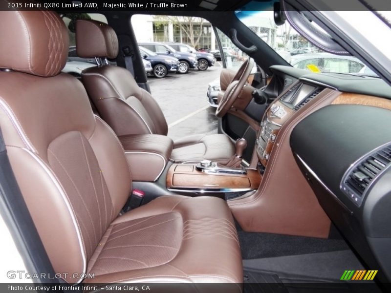 Majestic White / Truffle Brown 2015 Infiniti QX80 Limited AWD