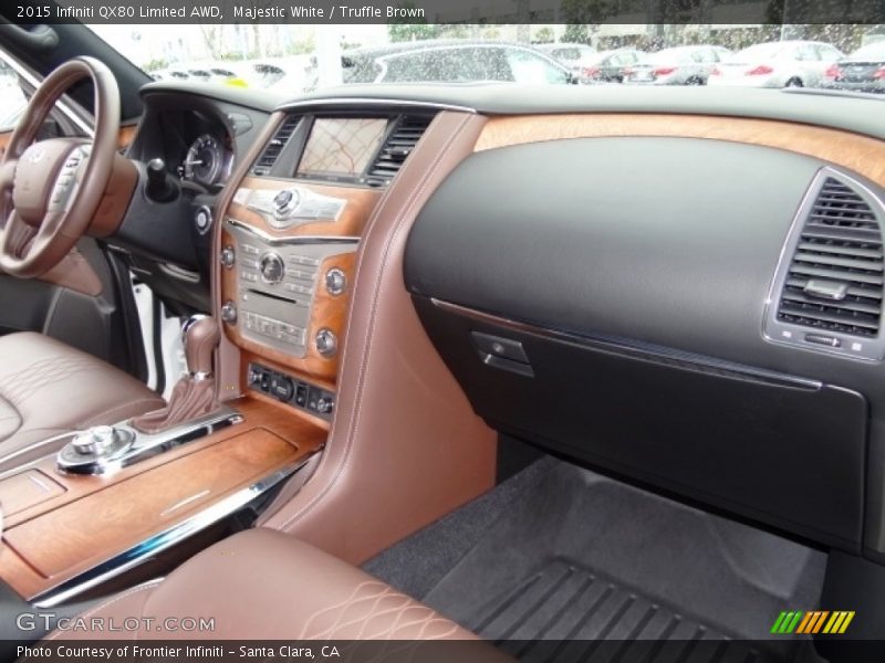 Majestic White / Truffle Brown 2015 Infiniti QX80 Limited AWD