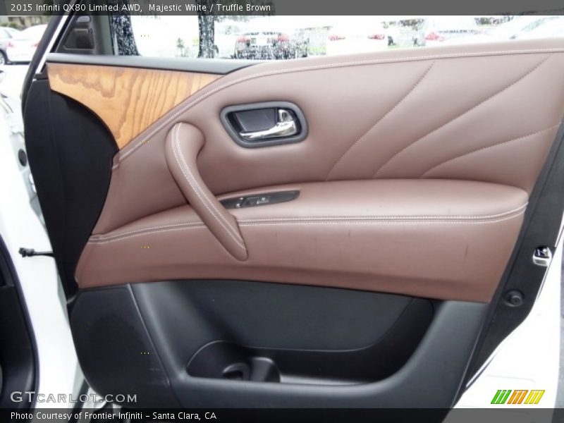 Majestic White / Truffle Brown 2015 Infiniti QX80 Limited AWD