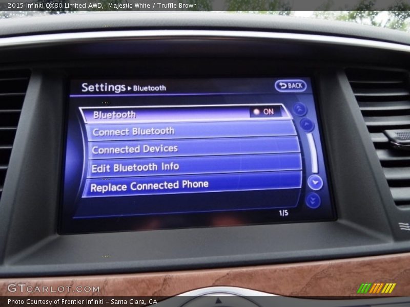 Majestic White / Truffle Brown 2015 Infiniti QX80 Limited AWD
