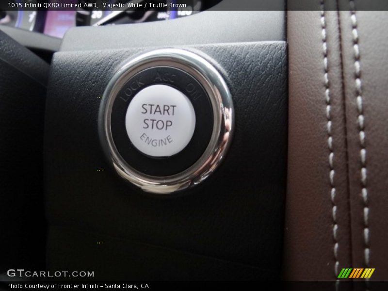 Majestic White / Truffle Brown 2015 Infiniti QX80 Limited AWD