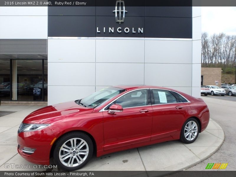 Ruby Red / Ebony 2016 Lincoln MKZ 2.0 AWD