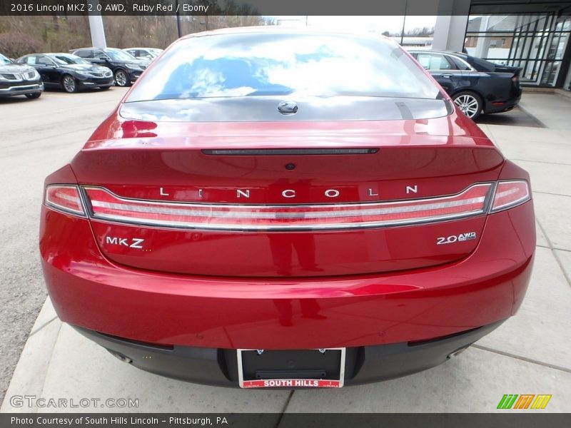 Ruby Red / Ebony 2016 Lincoln MKZ 2.0 AWD