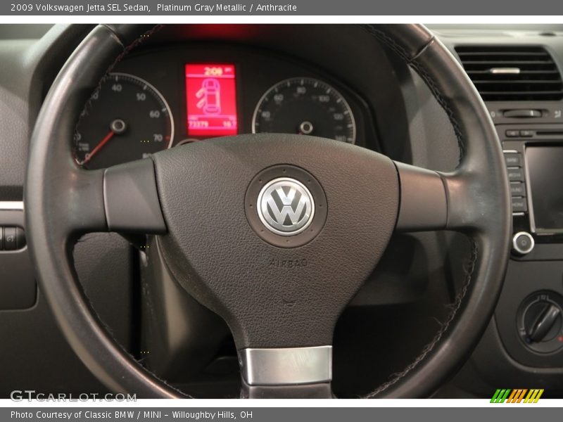 Platinum Gray Metallic / Anthracite 2009 Volkswagen Jetta SEL Sedan