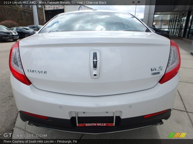 White Platinum Metallic Tri-coat / Charcoal Black 2014 Lincoln MKS AWD
