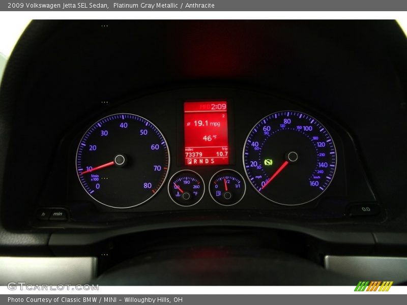 Platinum Gray Metallic / Anthracite 2009 Volkswagen Jetta SEL Sedan