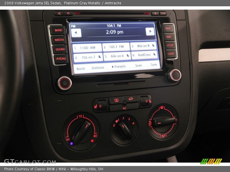 Platinum Gray Metallic / Anthracite 2009 Volkswagen Jetta SEL Sedan