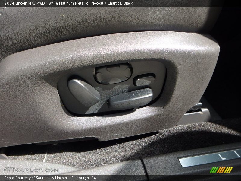White Platinum Metallic Tri-coat / Charcoal Black 2014 Lincoln MKS AWD