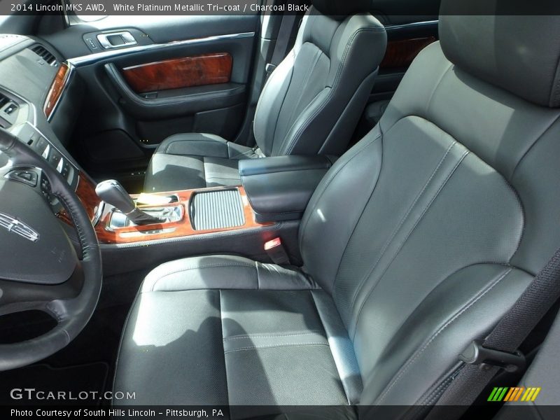 White Platinum Metallic Tri-coat / Charcoal Black 2014 Lincoln MKS AWD