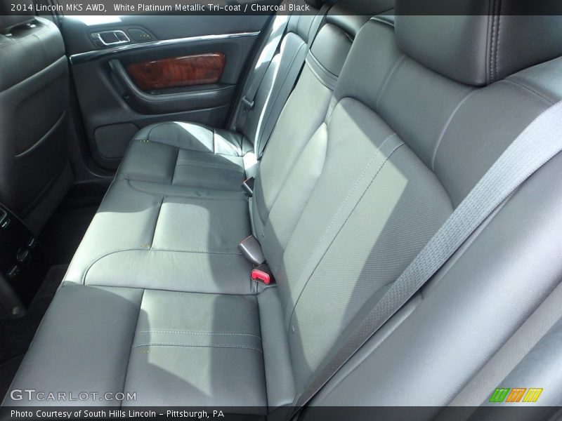White Platinum Metallic Tri-coat / Charcoal Black 2014 Lincoln MKS AWD