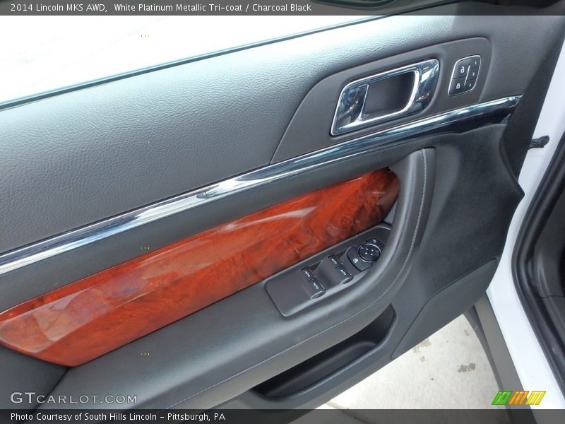 White Platinum Metallic Tri-coat / Charcoal Black 2014 Lincoln MKS AWD