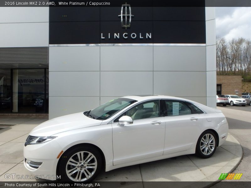 White Platinum / Cappuccino 2016 Lincoln MKZ 2.0 AWD