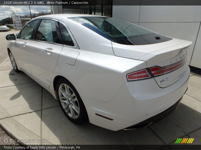 White Platinum / Cappuccino 2016 Lincoln MKZ 2.0 AWD