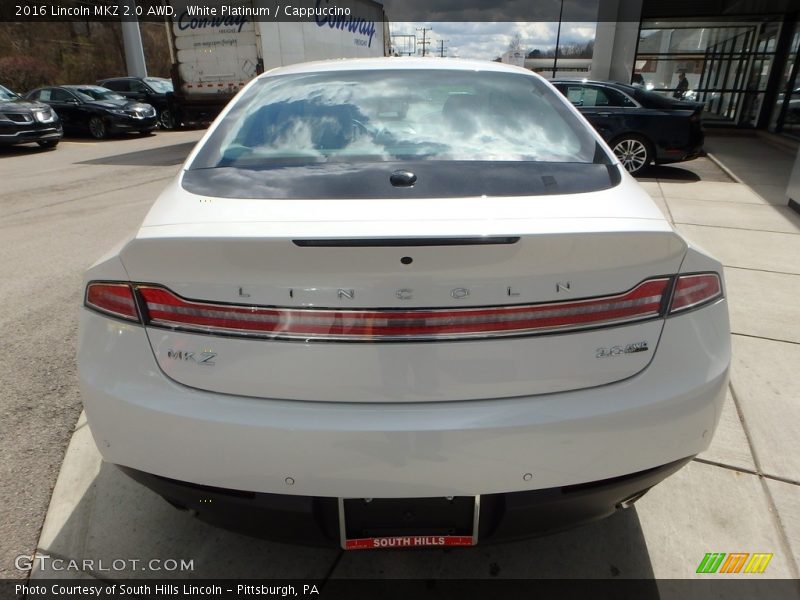 White Platinum / Cappuccino 2016 Lincoln MKZ 2.0 AWD