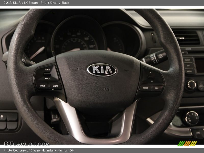 Bright Silver / Black 2013 Kia Rio LX Sedan