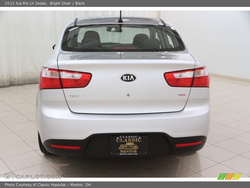 Bright Silver / Black 2013 Kia Rio LX Sedan