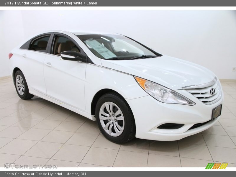 Shimmering White / Camel 2012 Hyundai Sonata GLS