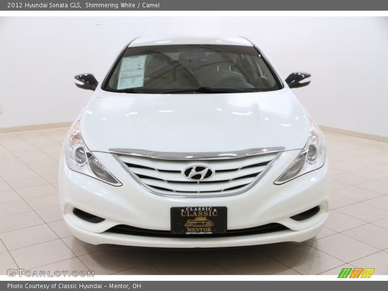 Shimmering White / Camel 2012 Hyundai Sonata GLS