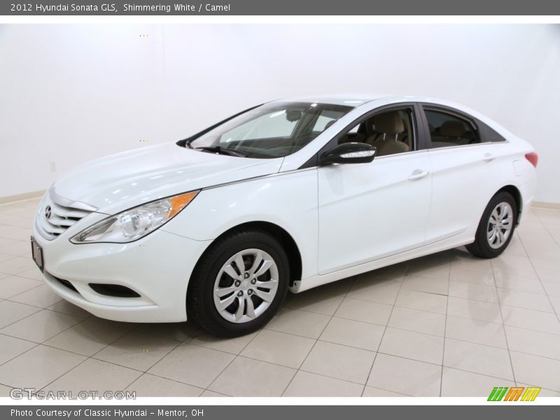 Shimmering White / Camel 2012 Hyundai Sonata GLS