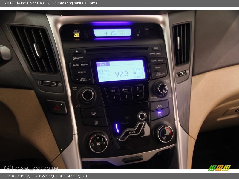 Shimmering White / Camel 2012 Hyundai Sonata GLS