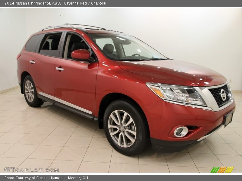 Cayenne Red / Charcoal 2014 Nissan Pathfinder SL AWD
