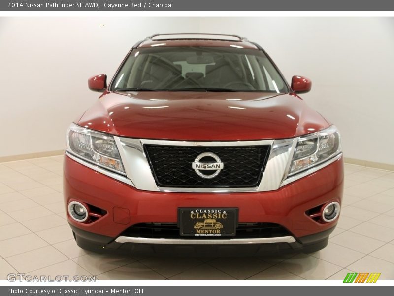 Cayenne Red / Charcoal 2014 Nissan Pathfinder SL AWD
