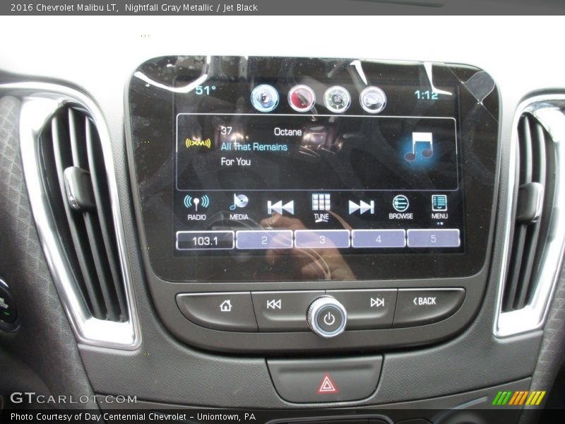 Nightfall Gray Metallic / Jet Black 2016 Chevrolet Malibu LT