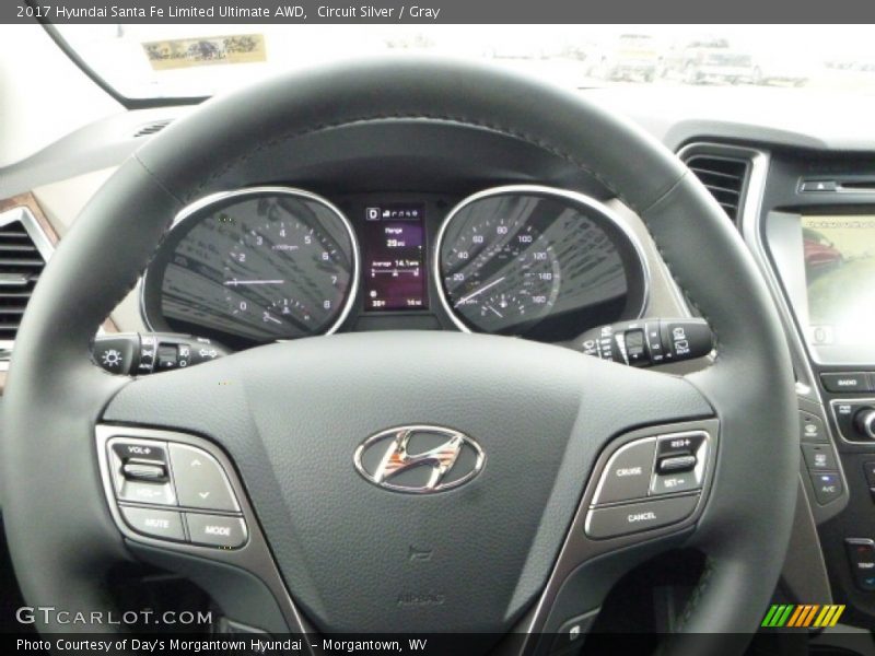 Circuit Silver / Gray 2017 Hyundai Santa Fe Limited Ultimate AWD