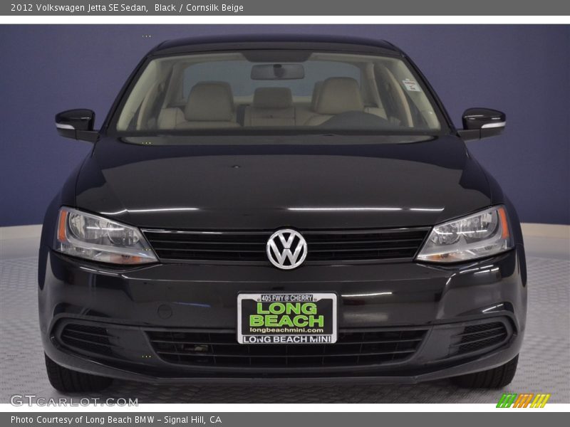 Black / Cornsilk Beige 2012 Volkswagen Jetta SE Sedan