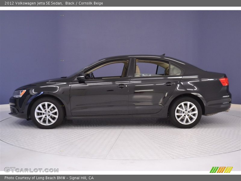 Black / Cornsilk Beige 2012 Volkswagen Jetta SE Sedan