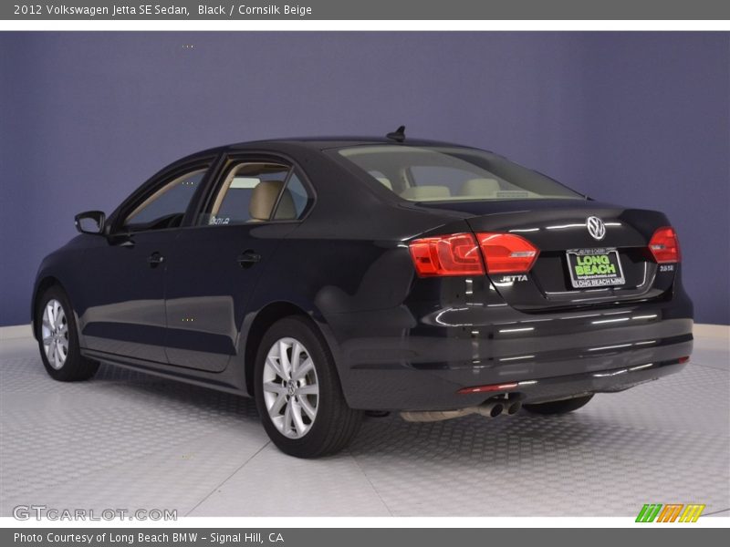Black / Cornsilk Beige 2012 Volkswagen Jetta SE Sedan