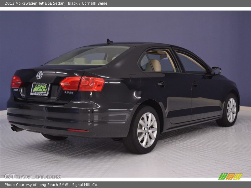 Black / Cornsilk Beige 2012 Volkswagen Jetta SE Sedan