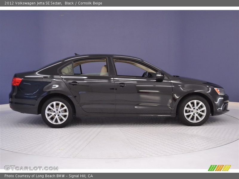 Black / Cornsilk Beige 2012 Volkswagen Jetta SE Sedan