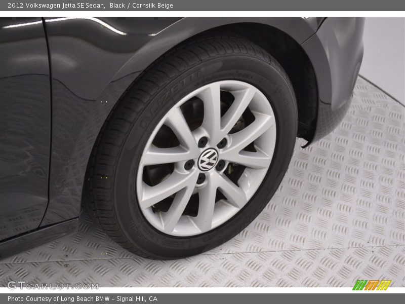 Black / Cornsilk Beige 2012 Volkswagen Jetta SE Sedan