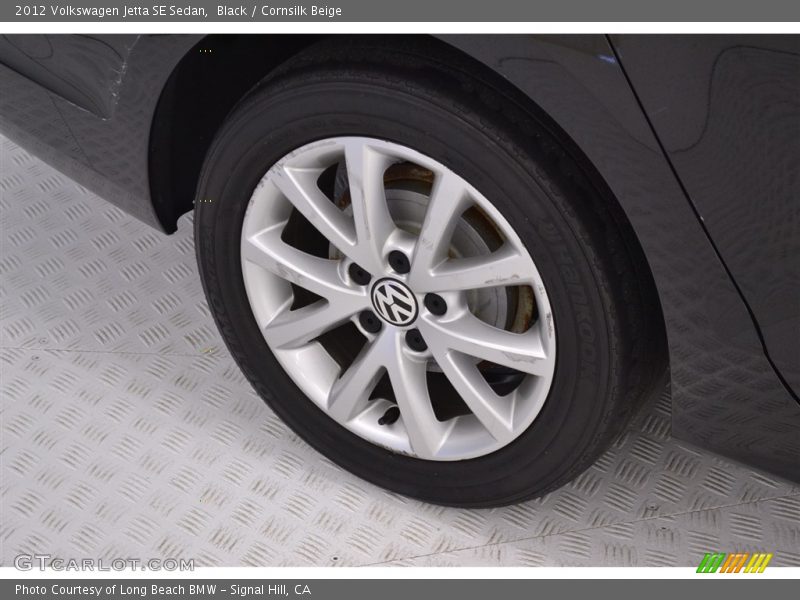 Black / Cornsilk Beige 2012 Volkswagen Jetta SE Sedan