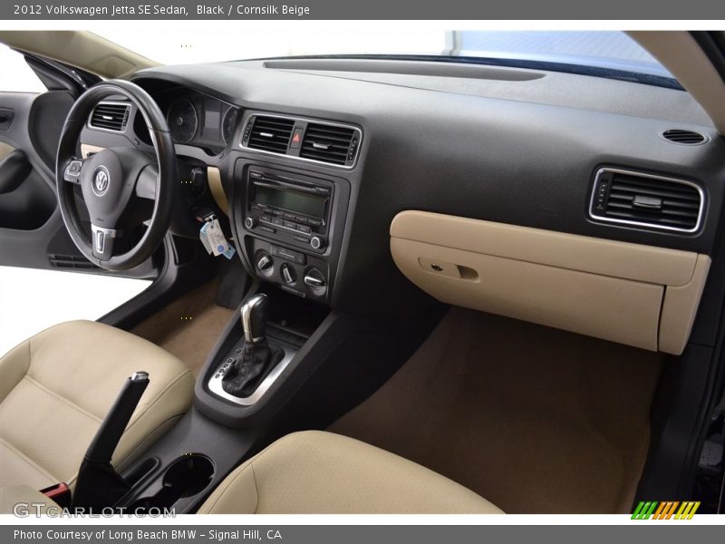 Black / Cornsilk Beige 2012 Volkswagen Jetta SE Sedan