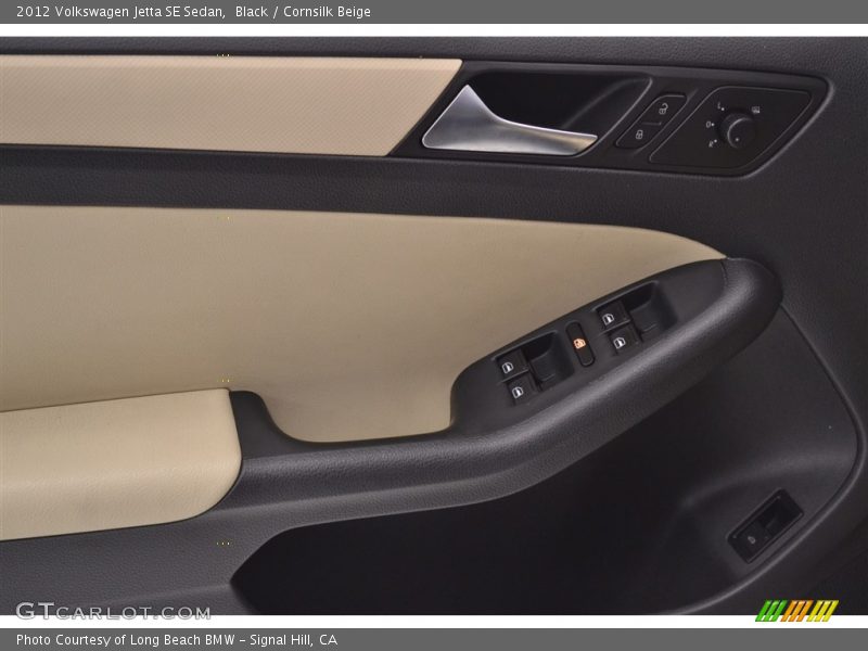 Black / Cornsilk Beige 2012 Volkswagen Jetta SE Sedan