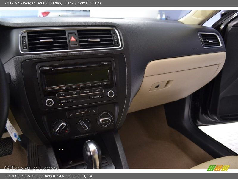 Black / Cornsilk Beige 2012 Volkswagen Jetta SE Sedan