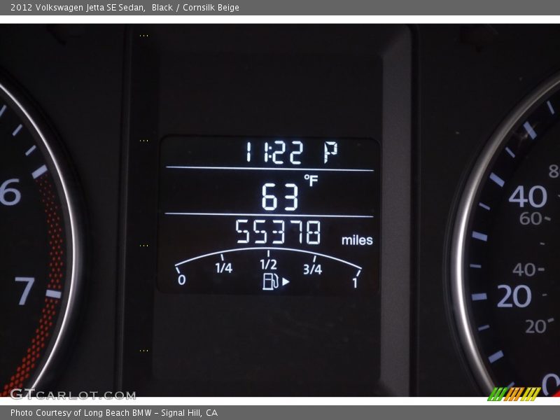 Black / Cornsilk Beige 2012 Volkswagen Jetta SE Sedan