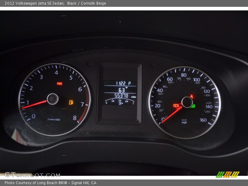 Black / Cornsilk Beige 2012 Volkswagen Jetta SE Sedan