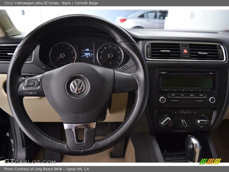 Black / Cornsilk Beige 2012 Volkswagen Jetta SE Sedan