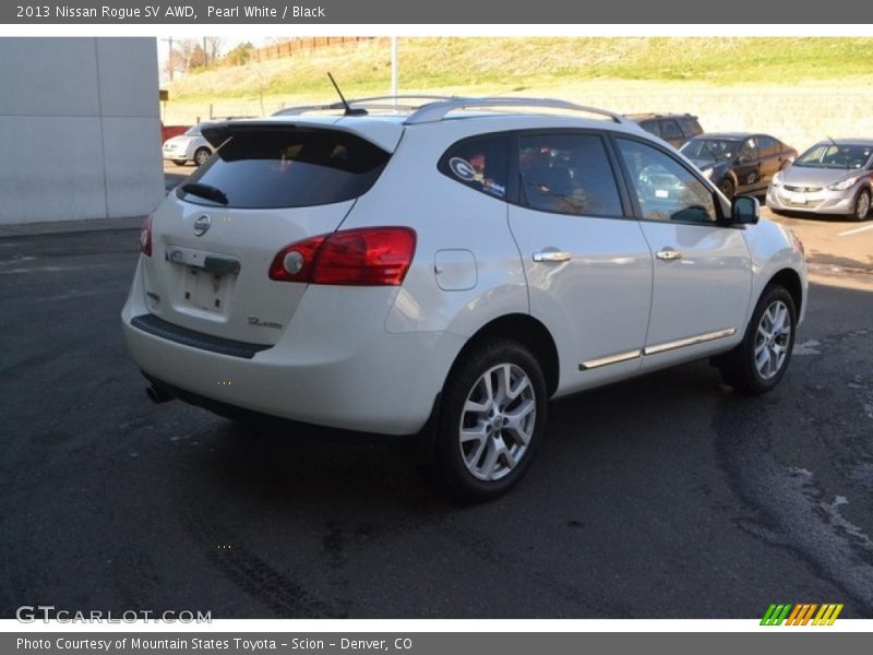 Pearl White / Black 2013 Nissan Rogue SV AWD