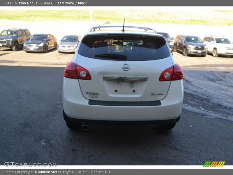 Pearl White / Black 2013 Nissan Rogue SV AWD