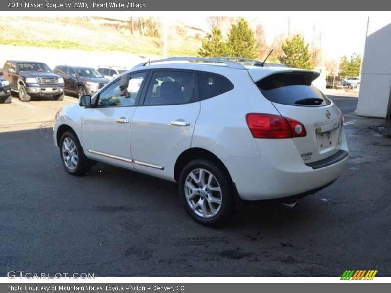 Pearl White / Black 2013 Nissan Rogue SV AWD