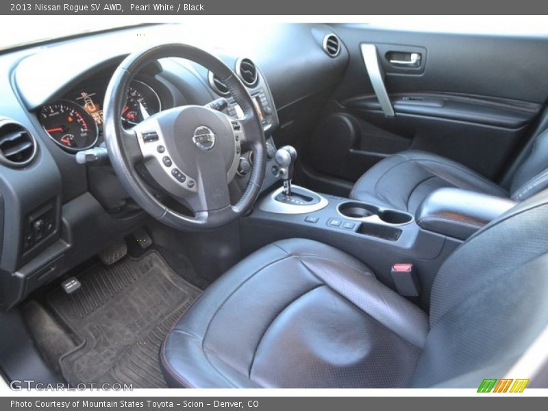 Pearl White / Black 2013 Nissan Rogue SV AWD