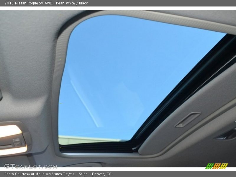 Pearl White / Black 2013 Nissan Rogue SV AWD