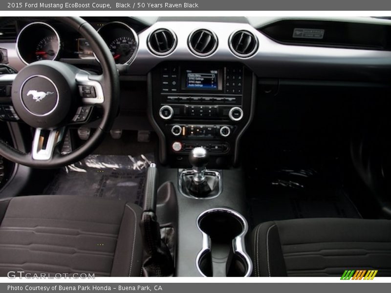 Black / 50 Years Raven Black 2015 Ford Mustang EcoBoost Coupe